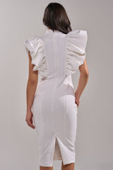 TRUTH BE TOLD MIDI DRESS IN WHITE