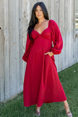 Rosalie Back Tie Dress | Scarlet