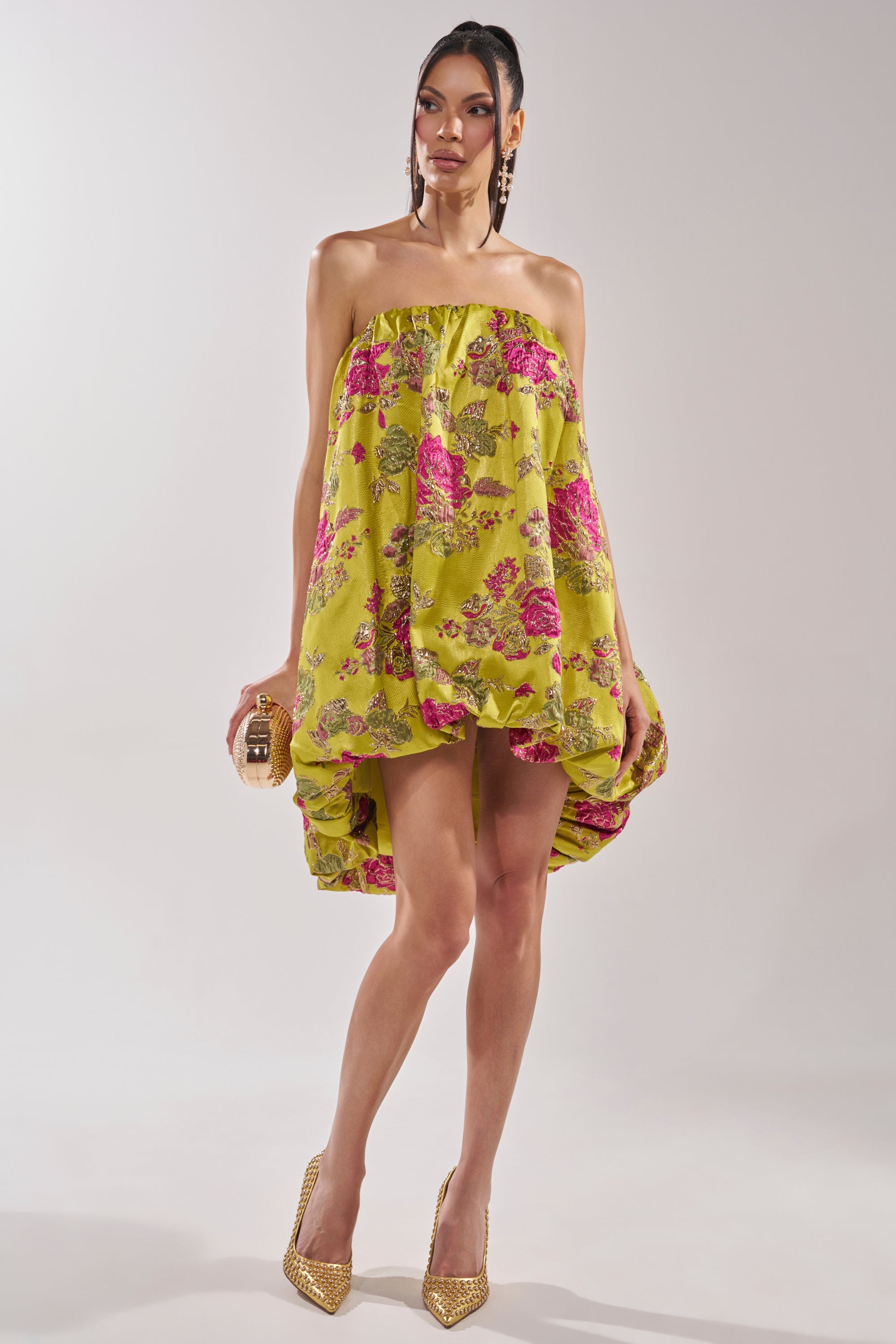 LOVER GIRL BROCADE BUBBLE DRESS