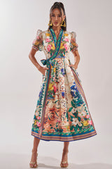 FLOWER GIRL SATIN MAXI DRESS